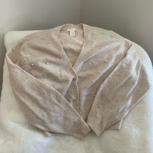 H&M Pearl Cardigan Sweater
